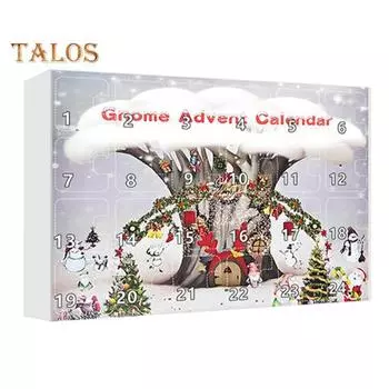 Рождественский адвент-календарь 2024, обратный отсчет на 24 дня, мультяшный Санта-брелок, набор рождественских подарков для мальчиков и девочек B