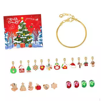 Рождественский Адвент-календарь Браслет Сюрприз 24 дня Подарок Christmas Tree