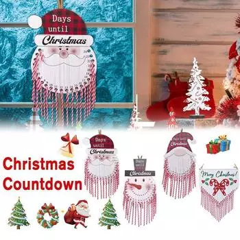 Рождественский адвент-календарь Cane Candy Настенный кулон для дома A