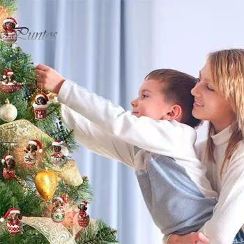 Рождественский адвент-календарь для собак 2024 года, милые акриловые украшения для детей, праздничные украшения обратного отсчета, коллекционные подвески для дома, автомобиля, стены A