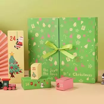 Рождественский Адвент-календарь для заполнения 24-дневного обратного отсчета до Рождества Подарочный набор в коробке своими руками