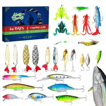 Рождественский адвент-календарь Fishhook на 24 дня Рождественский адвент-календарь Fishhook набор обратного отсчета Fishhook включает в себя 24 адвент-календаря