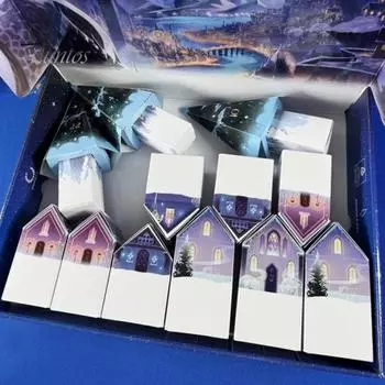 Рождественский адвент-календарь Holiday Cheer Whimsy 24-дневный обратный отсчет Рождественский адвент-календарь с сюрпризом и праздничным декором B