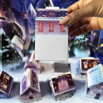 Рождественский адвент-календарь Holiday Cheer Whimsy 24-дневный обратный отсчет Рождественский адвент-календарь с B