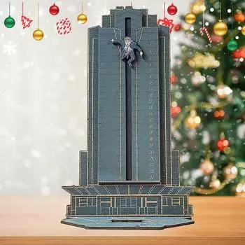 Рождественский адвент-календарь «Крепкий орешек» для настольных деревянных украшений