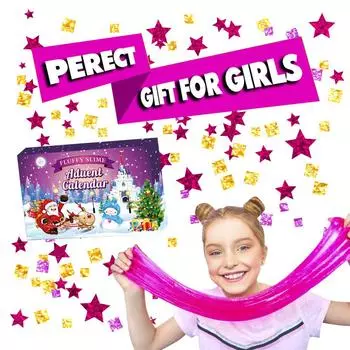 Рождественский адвент-календарь на 2023 год, набор слизи и подвесок, рождественские подарки на 24 дня с обратным отсчетом