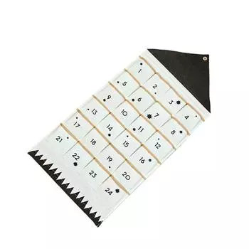 Рождественский адвент-календарь на холсте, дверь, 24 кармана, органайзер для конфет, монет, настенный карман для спальни, украшение для хранения всякой всячины