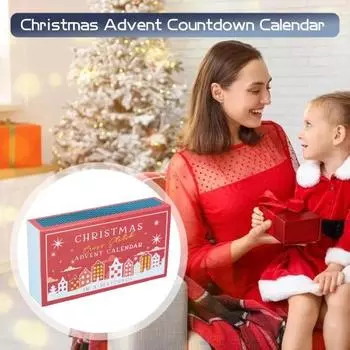 Рождественский Адвент Календарь Набор для вышивки крестом Схемы для вышивки крестом своими руками с нитками иглами пяльцами синий