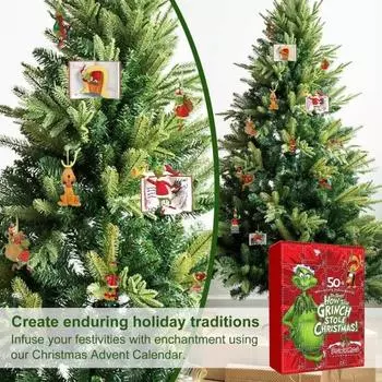 Рождественский адвент-календарь, набор кукол-эльфов, обратный отсчет до Рождества на 24 дня, глухая коробка, мини-елочные подвесные украшения