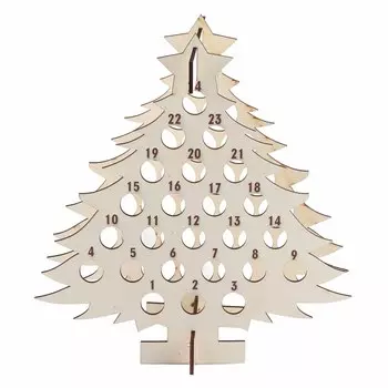 Рождественский адвент-календарь обратный отсчет 24 деревянная рождественская елка держатель для алкоголя подставка для винных бутылок D A Wine Rack