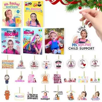 Рождественский адвент-календарь обратный отсчет до праздников акриловый набор украшений рождественская елка подвесной кулон декор A