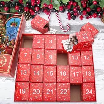 Рождественский Адвент Календарь Пазл 1000 Рождественский Отсчет Пазл Зимний Санта Снеговик E