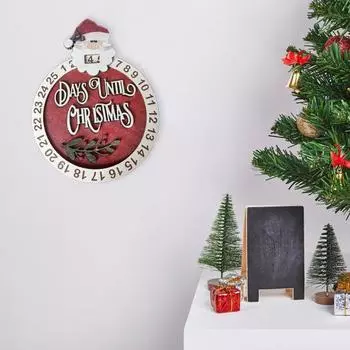 Рождественский адвент-календарь, праздничный деревянный календарь обратного отсчета Санта-Клауса для украшения дома для отдыха