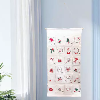 Рождественский адвент-календарь, пустые календари для заполнения подвесной сумки, практичные, 24 милых