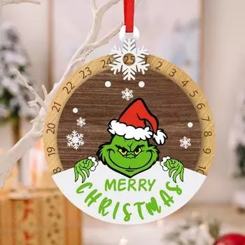 Рождественский Адвент Календарь Рождественский Подвесной Венок Деревянная Вывеска Украшение Дней До Рождества