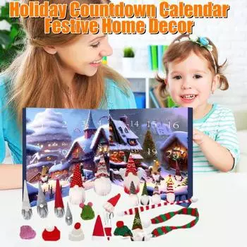 Рождественский адвент-календарь с гномами 2024, 24 шт., коллекционные игрушечные фигурки, очаровательный фестиваль