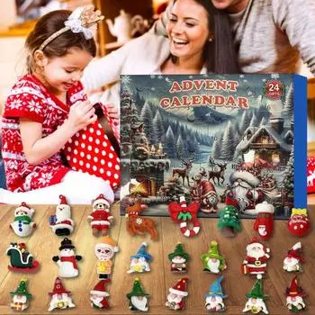 Рождественский адвент-календарь с гномами 2024 года, 24 украшения в виде гномов, праздничный отсчет, декор, волшебные гномы, коллекционные игрушечные фигурки, украшение для детей A