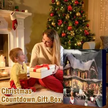 Рождественский адвент-календарь с гномом 2024, календарь обратного отсчета на 24 дня, кукла рождественского гнома A