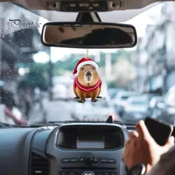 Рождественский адвент-календарь с капибарой, обратный отсчет на 24 дня, украшение в виде капибары с шапками Санты, детское праздничное украшение, подарок для праздничного веселья 1 Set