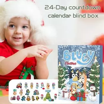 Рождественский адвент-календарь с мультяшными собаками, календарь обратного отсчета, фигурки щенков 24