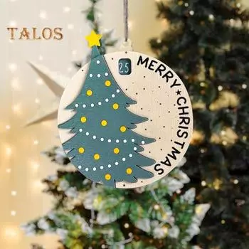 Рождественский Адвент Календарь Слайдер Обратный Отсчет Подвесной Украшение Рождественская Елка Календарь Обратный Отсчет Подвеска для Двери Стены Камин A