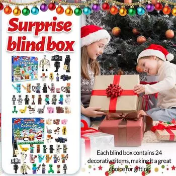 Рождественский адвент-календарь содержит 24 подарка, рождественские милые фигурки кукольный адвент-календарь, рождественский календарь обратного отсчета с игрушками-сюрпризами One Size