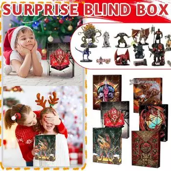 Рождественский адвент-календарь содержит 24 подарка, рождественский календарь с милыми фигурками кукол One Size