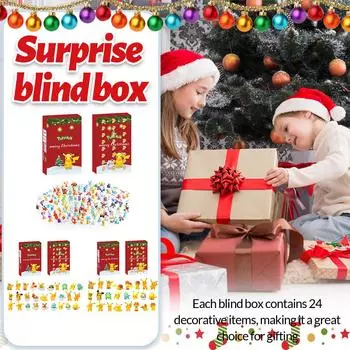 Рождественский адвент-календарь содержит 24 подарка, рождественский календарь с милыми фигурками кукол, рождественский календарь обратного отсчета с игрушками-сюрпризами, Рождество One Size