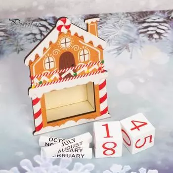 Рождественский Адвент-календарь, украшения, деревянный Санта-Клаус, домик для снеговика, календарь обратного отсчета, украшение для спальни, гостиной, сада, внутреннего и наружного использования B