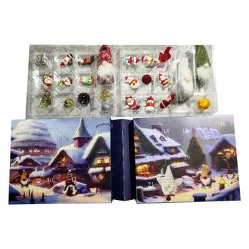 Рождественский адвент-календарь Yousheng 2024 с обратным отсчетом на 24 дня, слепая коробка с мини-плюшевыми куклами-гномами, праздничное украшение Sets