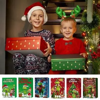 Рождественский адвент-календарь Yousheng, 24-дневный календарь обратного отсчета с зеленым эльфом и коллекционными фигурками, праздничный декор, адвент-календарь, подарок для детей