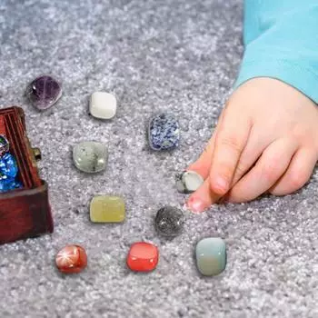 Рождественский адвент-календарь Yousheng Gemstone на 24 дня, Рождественский каменный календарь обратного отсчета, коллекция рождественских камней, подарок для детей, подростков, взрослых фиолетовый