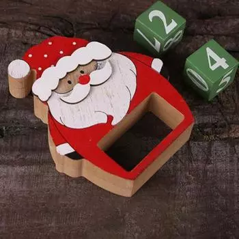 Рождественский адвент-календарь Yousheng с подвижным цифровым блоком, Санта-Клаус, лось, снеговик, календарь обратного отсчета, рождественская табличка, настольное украшение, орнамент