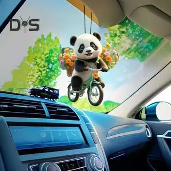 Рождественский акриловый кулон в виде кошки на автомобиль с ремешком на шнурке, милый брелок для ключей на рюкзак, подвесное украшение для зеркала автомобиля C