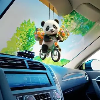 Рождественский акриловый кулон в виде кошки на автомобиль с ремешком на шнурке, милый брелок для ключей на рюкзак, подвесное украшение для зеркала автомобиля C