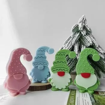 Рождественский эльф ароматерапевтическая свеча силиконовая форма своими руками рождественский гном свеча гипсовый орнамент формы формы для изготовления свечей