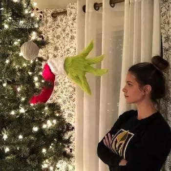 Рождественский эльф, елочные украшения, пушистый зеленый эльф, рука, голова, нога, рождественское украшение для праздничного дома, офиса и вечеринок A