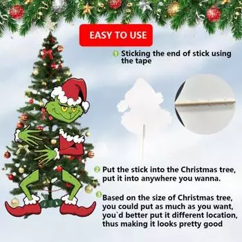 Рождественский эльф, украшение на елку своими руками, зеленая верхушка на елку в виде эльфа с головой, руками и ногами для домашних вечеринок B