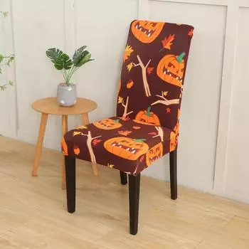 Рождественский эластичный чехол на стул Цельный чехол на офисное кресло Простой чехол на обеденный стул Чехол на стул Чехол на сиденье для отеля average size