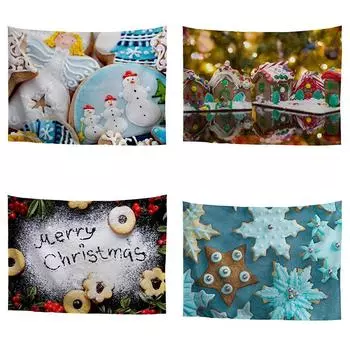 Рождественский элемент, подвесная ткань, рождественские украшения, гобелен, спальня, исследование, фон, ткань 100x75cm