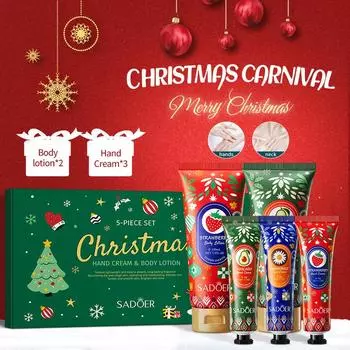 Рождественский аромат увлажняющий крем для рук и тела 5 шт./коробка подарочный набор зимний лосьон для тела 5pcs/box