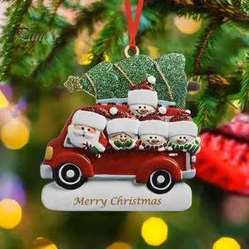 Рождественский автомобиль подвесное украшение деревянный Санта-Клаус снеговик елка подвесное украшение для дома офис Веселый Рождественский кулон E