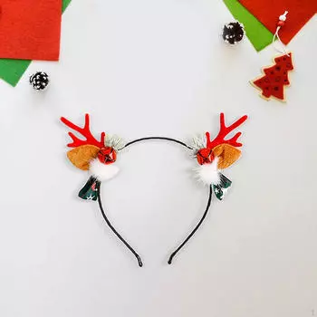 Рождественский аксессуар для повязки на голову, праздничный ободок на голову, ободок для волос для реквизита для фотосъемки взрослых Bell