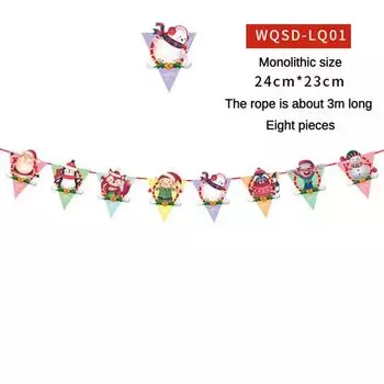 Рождественский баннер 2024 года Веселые рождественские украшения для дома Гирлянда Санта-Клаус Навидад для рождественского подарка Ноэль Декор Новый год 2025