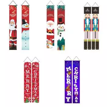 Рождественский баннер дверной занавес Рождественские шторы Рождественские украшения Крытый открытый Рождественский декор