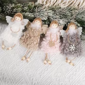 Рождественский блеск, декоративный ангелочек, рождественская елка, товары для вечеринок, домашняя вечеринка, милая