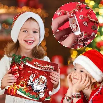 Рождественский браслет из бисера 2024 года своими руками Адвент-календарь 24 подарка Комплект украшений ручной работы с D