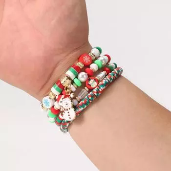 Рождественский браслет из бисера, сувениры, Санта, снеговик, рождественская елка, лось, подарки, браслет, рождественские украшения, веселая рождественская вечеринка, декор 2025