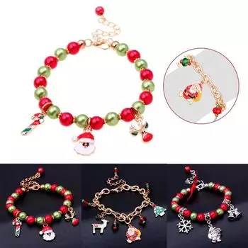 Рождественский браслет Санта-Клауса Рождественская елка Рождественский браслет Лось Рождественский браслет A