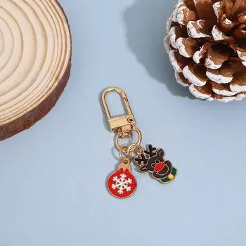 Рождественский брелок креативный снеговик Санта-Клаус снежинка брелок для женщин мужчин рюкзак украшения аксессуары подарки